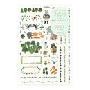 Midori Yuru Log Sticker - Forest Animal (2 Sheets)