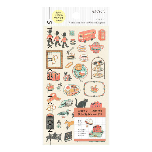 Midori Sticker Collection - British Motifs 2710