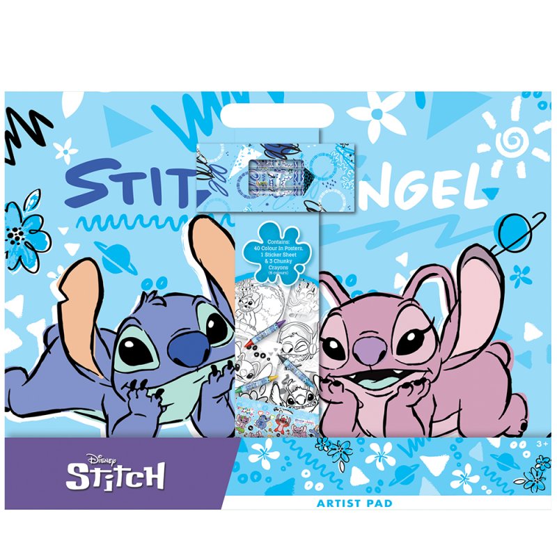 Design group - Disney Stitch & Angel Artist Colouring Pad & Crayons