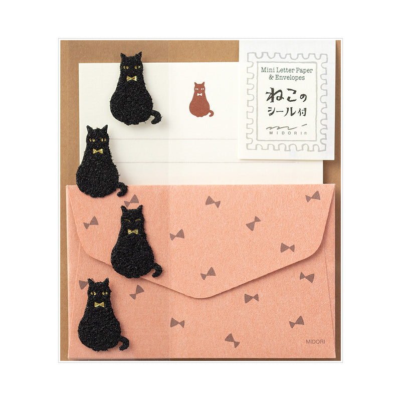 Midori Mini Letter Set with Stickers - Cat 306
