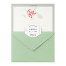 Midori Letterpress Letter Set - Red Bouquet 460
