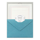 Midori Letterpress Letter Set - Blue Frame 463