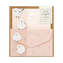 Midori Mini Letter Set with Stickers - Long-tailed Tit A 305