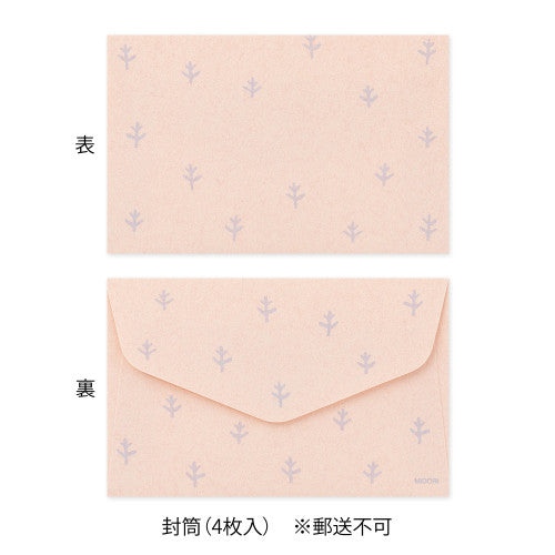 Midori Mini Letter Set with Stickers - Long-tailed Tit A 305