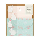 Midori Mini Letter Set with Stickers - Rabbit A 308