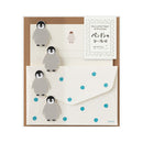 Midori Mini Letter Set with Stickers - Penguin 950