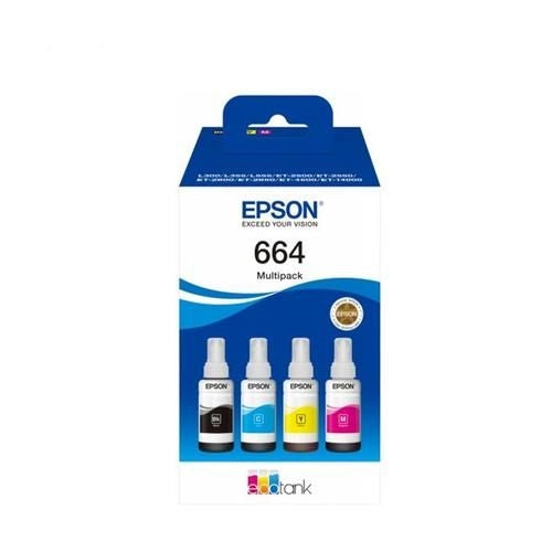 Epson 664 Ink Bottle EcoTank Multipack CMYK C13T664640