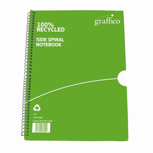 Graffico Recycled Wirebound Notebook 100 Pages A5