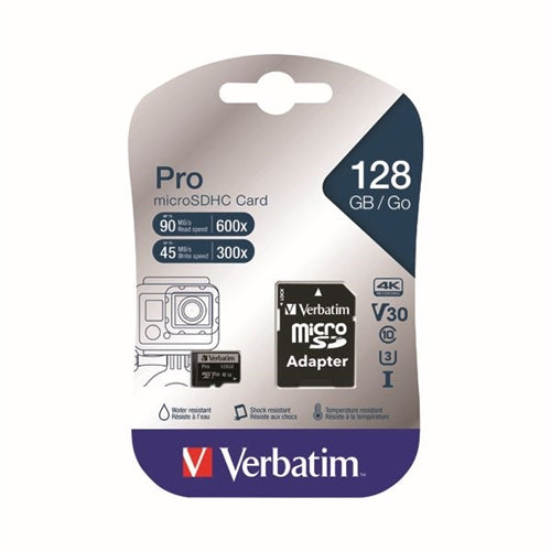 Verbatim Pro microSDXC Memory Card Class 3 128GB