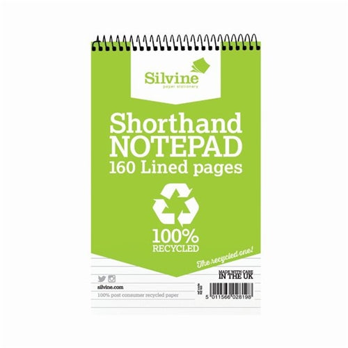 Silvine Everyday Recycled Shorthand Notepad 127x203mm
