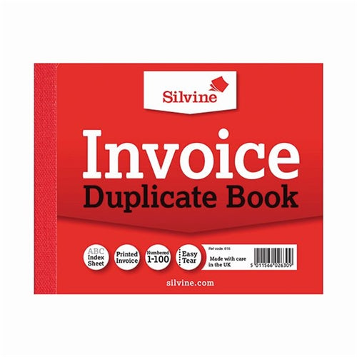 Silvine Duplicate Invoice Book 102x127mm