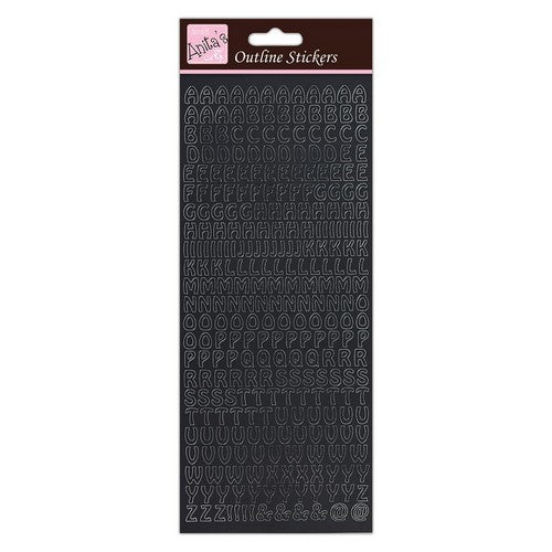 Anita's Outline Stickers - Silver Self-Adhesive Embellishments For Card Making, Journals, Crafts & More | Great For DIY Projects