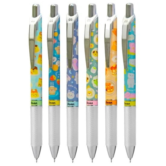 Pentel EnerGel Kawaii Onomatopeia Limited Edition Retractable Rollerball 0.5mm (Wallet of 6)