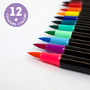 Legami Brush Markers - Brights (Set of 12)