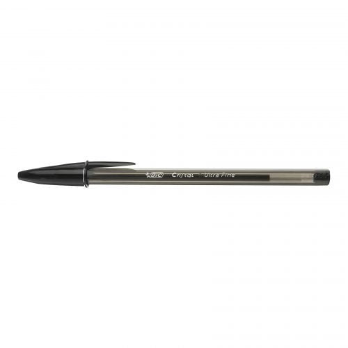 Bic Cristal Ballpoint Pens Ultra Fine 0.7mm Black (Pack of 20)