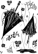 Card-io Combinations Clear Stamp Set A7 - Blooming Brolley's