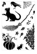 Card-io A6 Clear Stamp Set - Brushing off the Cobwebs