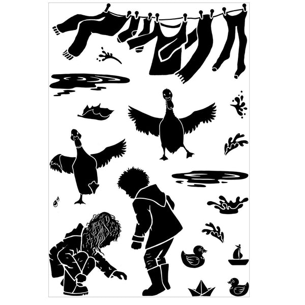 Card-io A6 Clear Stamp Set - Making a Splash