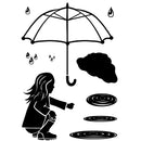 Card-io Collection Clear Stamps A7 - Umbrella Weather