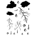 Card-io Combinations Clear Stamps A6 - Wet Weather