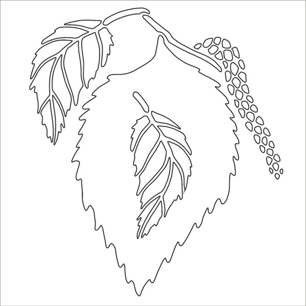 Card-io Majemask Stencil - Birch Leaf