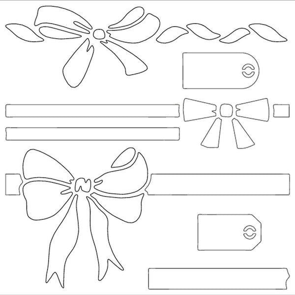 Card-io Majemask Stencil - Bows and Borders
