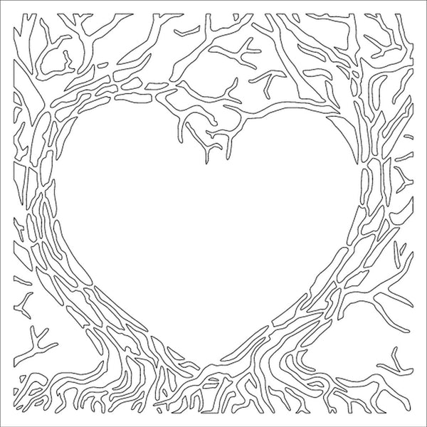 Card-io Majemask Stencil - Entwined Trees