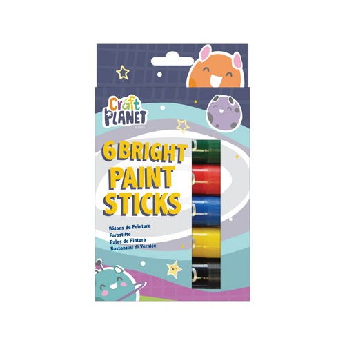 Craft Planet Paint Sticks - Bright (6 Pieces)