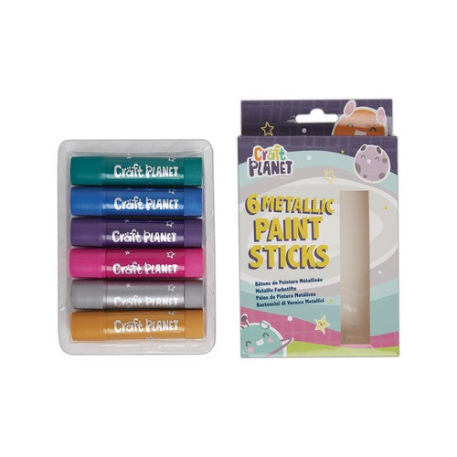 Craft Planet Paint Sticks - Metallic (6 Pieces)