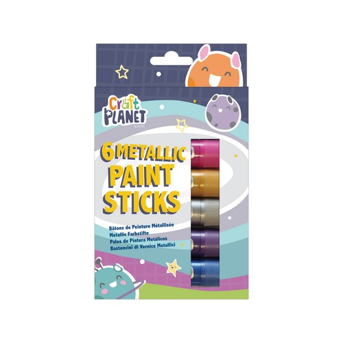 Craft Planet Paint Sticks - Metallic (6 Pieces)