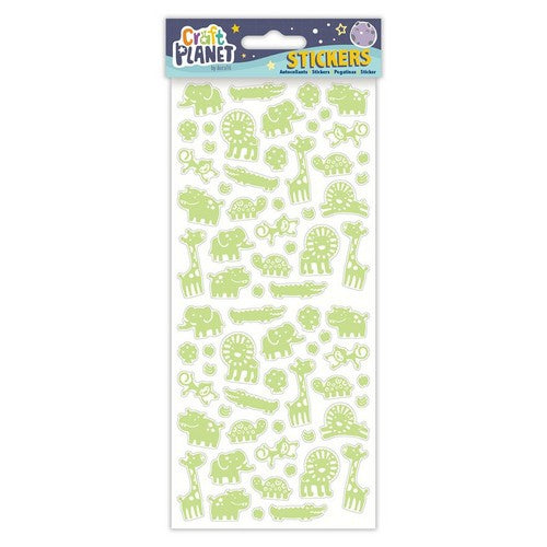 Craft Planet Fun Stickers - Glow in the Dark Safari