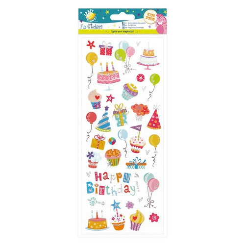 Craft Planet Fun Stickers - Glitzy Birthday