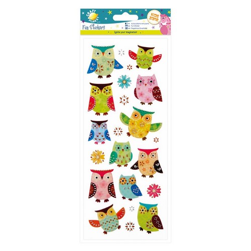 Craft Planet Fun Stickers - Glitter Owls