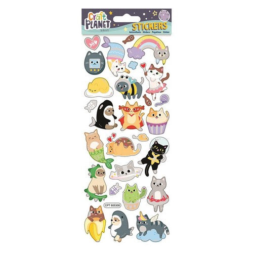 Craft Planet Fun Stickers - Super Cats