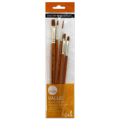 Daler-Rowney Simply Acrylic Brush Set (5 Pieces)