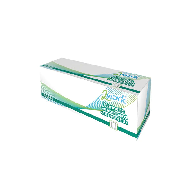 2Work Whiteboard Eraser Refill Pads (Pack of 10)