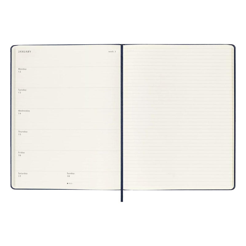 Moleskine Hardcover Weekly Notebook Diary/Planner 12-Month 2026 - Extra Large