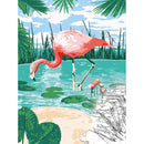 Docrafts Artiste Paint By Numbers - Tropical Flamingo
