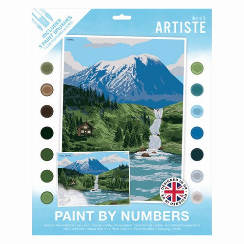 Docrafts Artiste Paint By Numbers - Mountain Waterfall