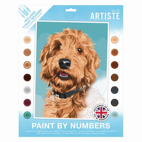 Docrafts Artiste Paint By Numbers - Playful Labradoodle