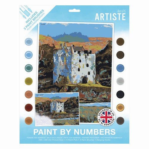 Docrafts Artiste Paint By Numbers - Highland Castle