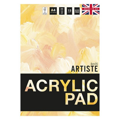 Docrafts Artiste Acrylic Pad 240gsm (15 Sheets)