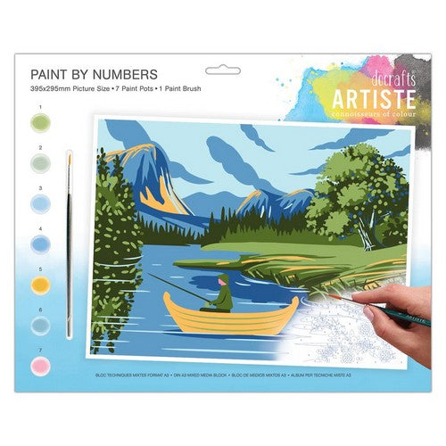 Docrafts Artiste Paint By Numbers - Lakes & Mountains
