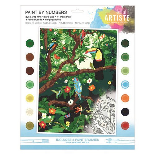 Docrafts Artiste Paint By Numbers - Endangered Rainforest