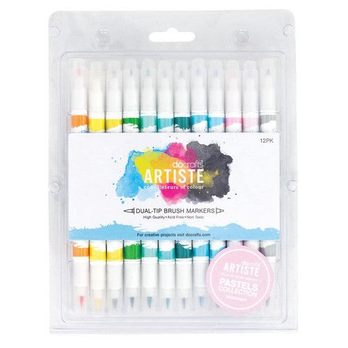 Artiste Dual Tip Brush Markers (12pcs)