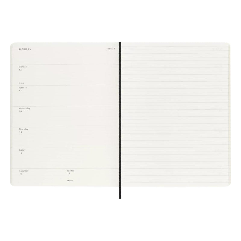 Moleskine Softcover Weekly Notebook Diary/Planner 12-Month 2026 - Extra Large