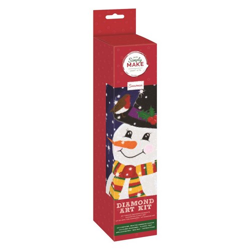 Docrafts Simply Make Christmas Diamond Art Kit A3 - Snowman