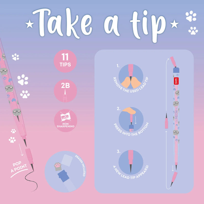 Legami Take a Tip Stackable Pencil with Eraser
