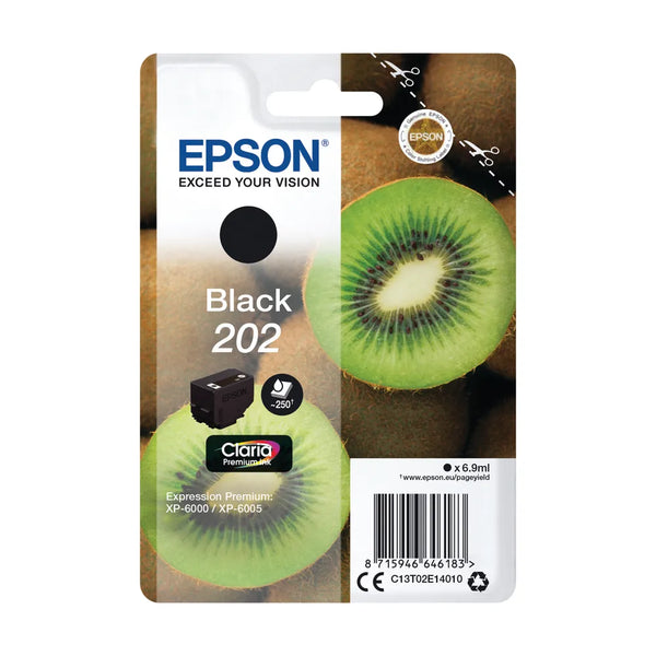 Epson 202 Kiwi Claria Premium Ink Cartridge Black C13T02E14010
