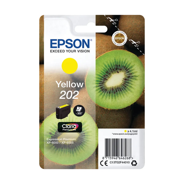 Epson 202 Kiwi Claria Premium Ink Cartridge Yellow C13T02F44010